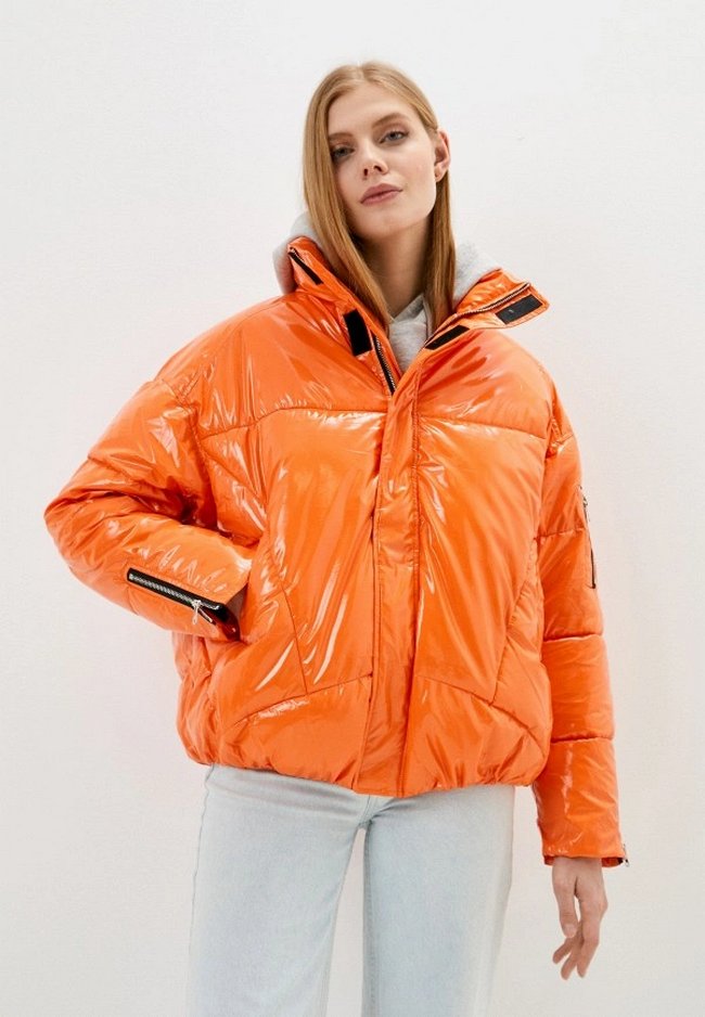 Куртка утепленная Lakressi. Цвет: оранжевый. Сезон: Осень-зима
